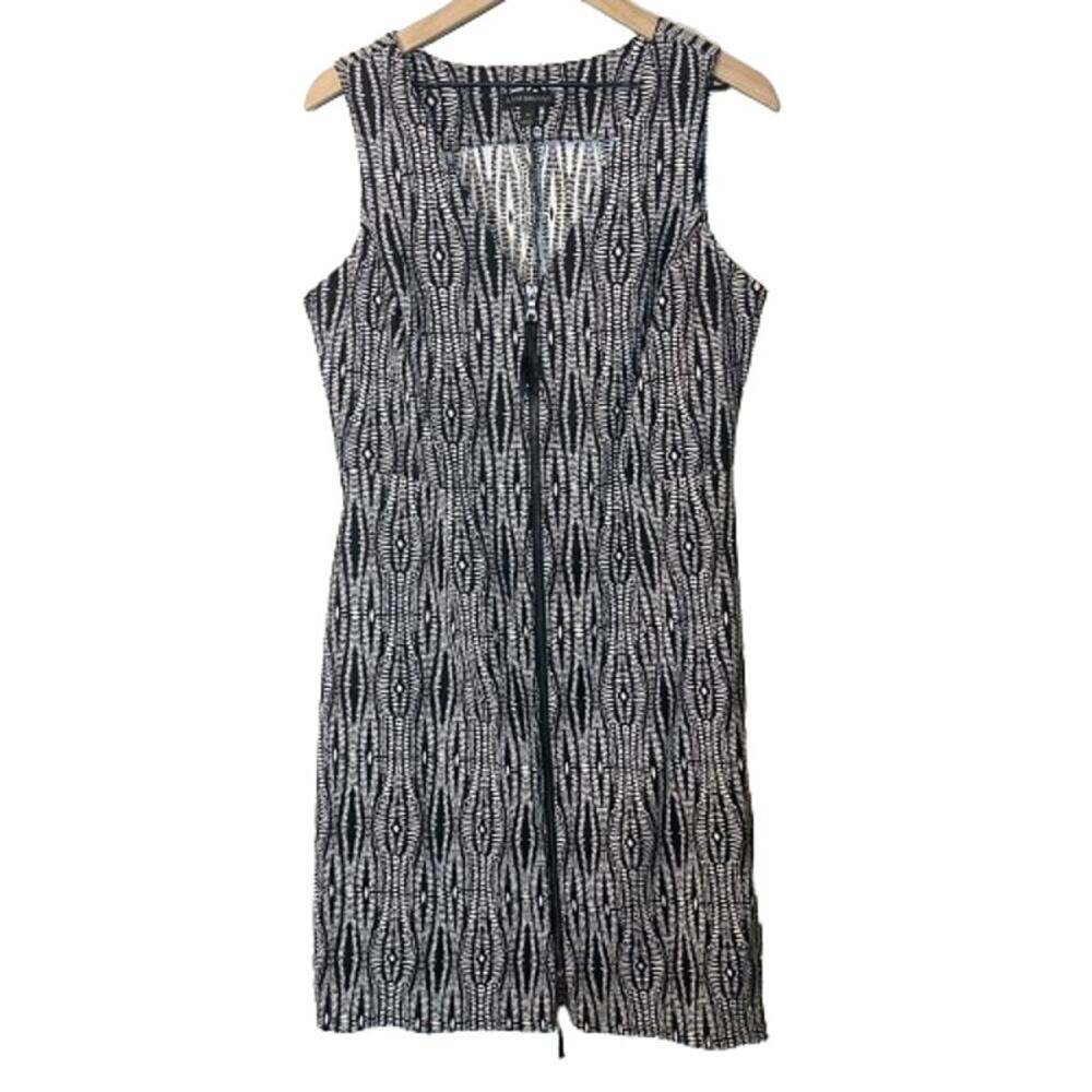 Lane Bryant Black and White Printed Mini Dress